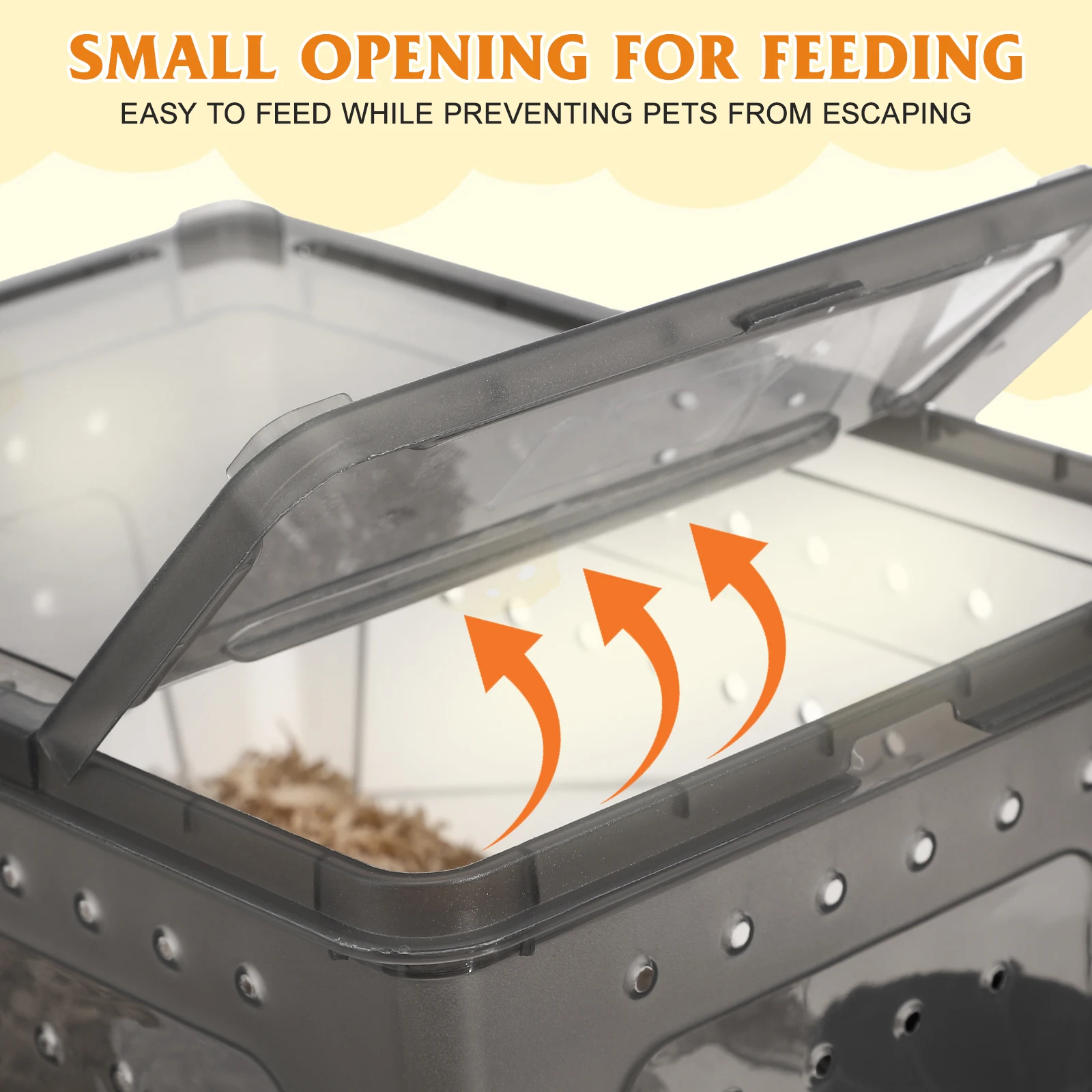 

Pet Crawling Box Large Reptile Enclosure For Leopard Gecko Lizard Snake Spider Tarantula Frog Habitat Transparent Breeding Box