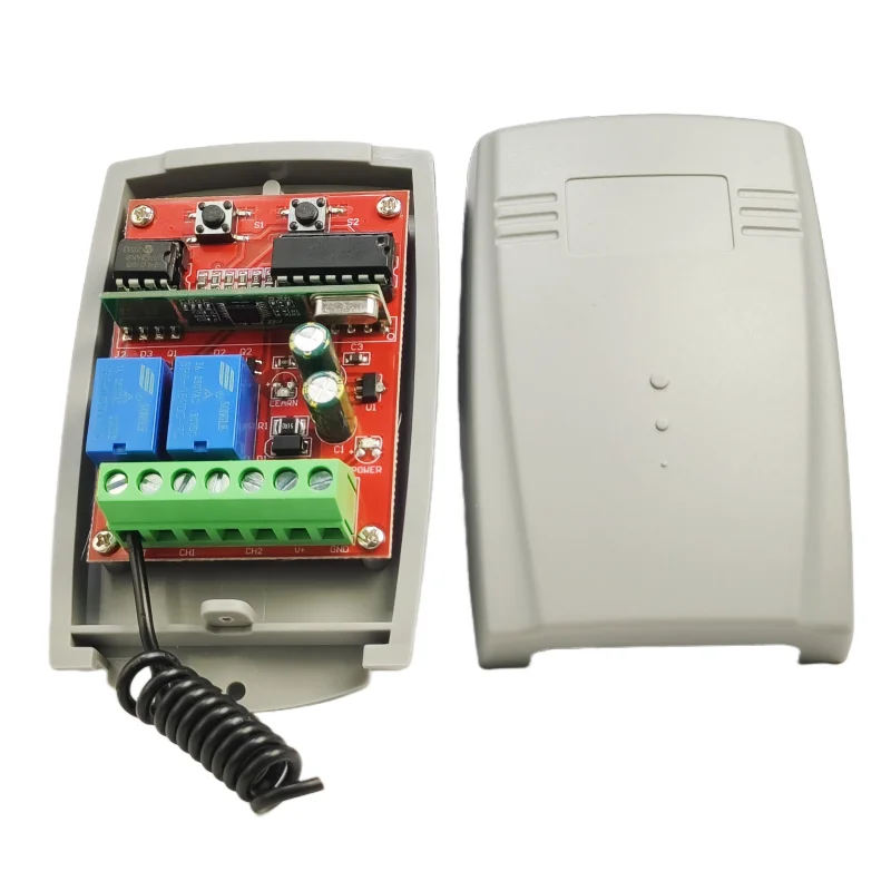Universal Garage Door Remote Control Receiver 433MHz12V-24V Electric Gate Control Opener 433.92MHz Rolling Learning Code
