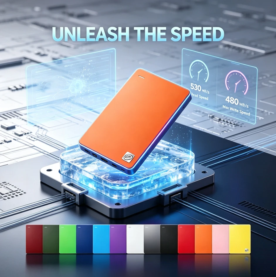 [Brand+] NEW Portable External Pink/Orange/Wine Red Hard Drive High Speed Expansion Storage Disk for Windows Laptop Data Backup