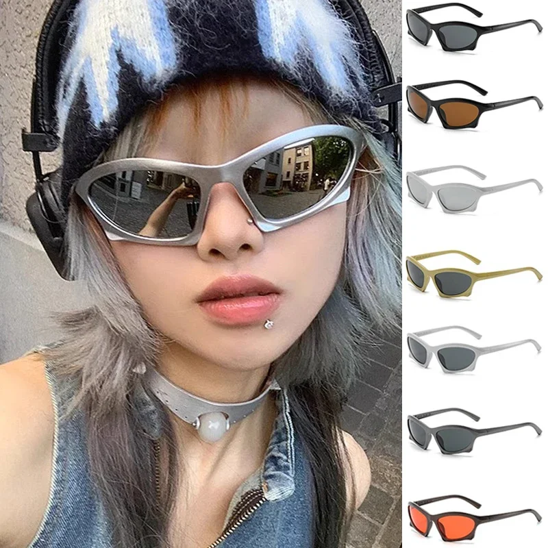

Steampunk Irregular Sunglasses Sports Goggle New Women Men Fashion Sun Glasses Punk Eyewear Female Y2K Shades Eyeglasses UV400