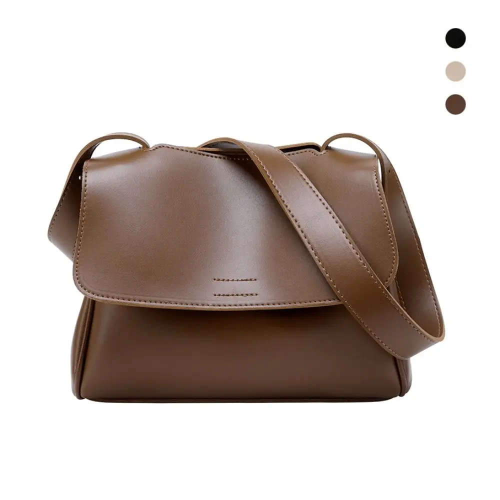 

Модная однотонная сумка через плечо из искусственной кожи, большая вместительная сумка через плечо, портативная регулируемая сумка-мессенджер для женщин