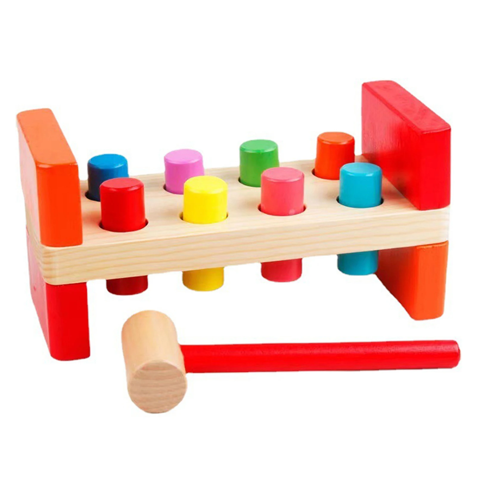 

Развивающая игрушка для 2-летней красочной деревянной стука для малышей