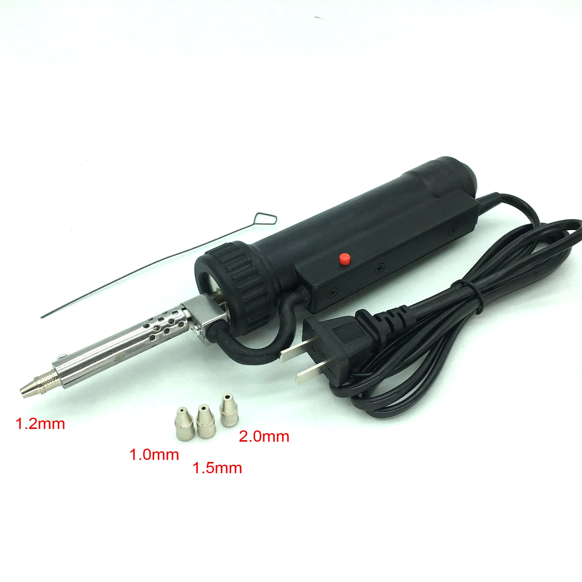 

Solder Sucker 220V 30W Electric Vacuum Desoldering Pump Iron Gun Soldering Repair Tool with 1.0/1.5/2.0mm Nozzle tips Drill Rod