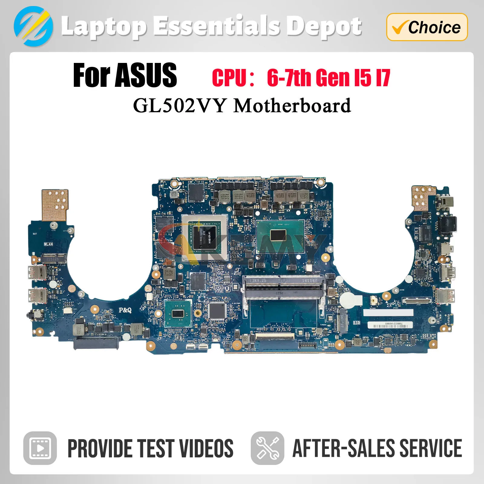 

GL502VY Laptop Motherboard For ASUS GL502VY GL502V Notebook Mainboard With/i7-6700HQ CPU GTX980M-4G/8G GPU 100% Working
