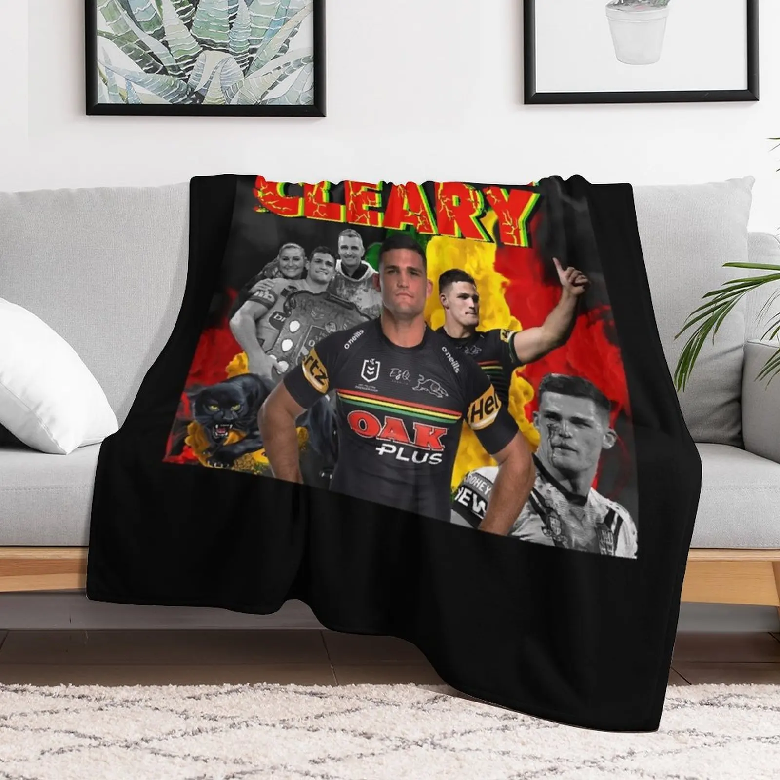 Nathan Cleary - Future GOAT Essential T-Shirt.png Throw Blanket anime Kid'S Retros Flannel Fabric Blankets