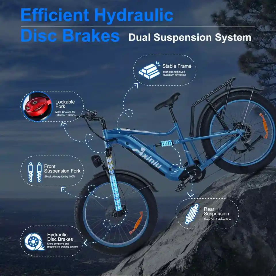Electric Bike 1500w Electric Bicycle 48 Km/h 26 Zoll Fat Tire Mountain E Bike image 3