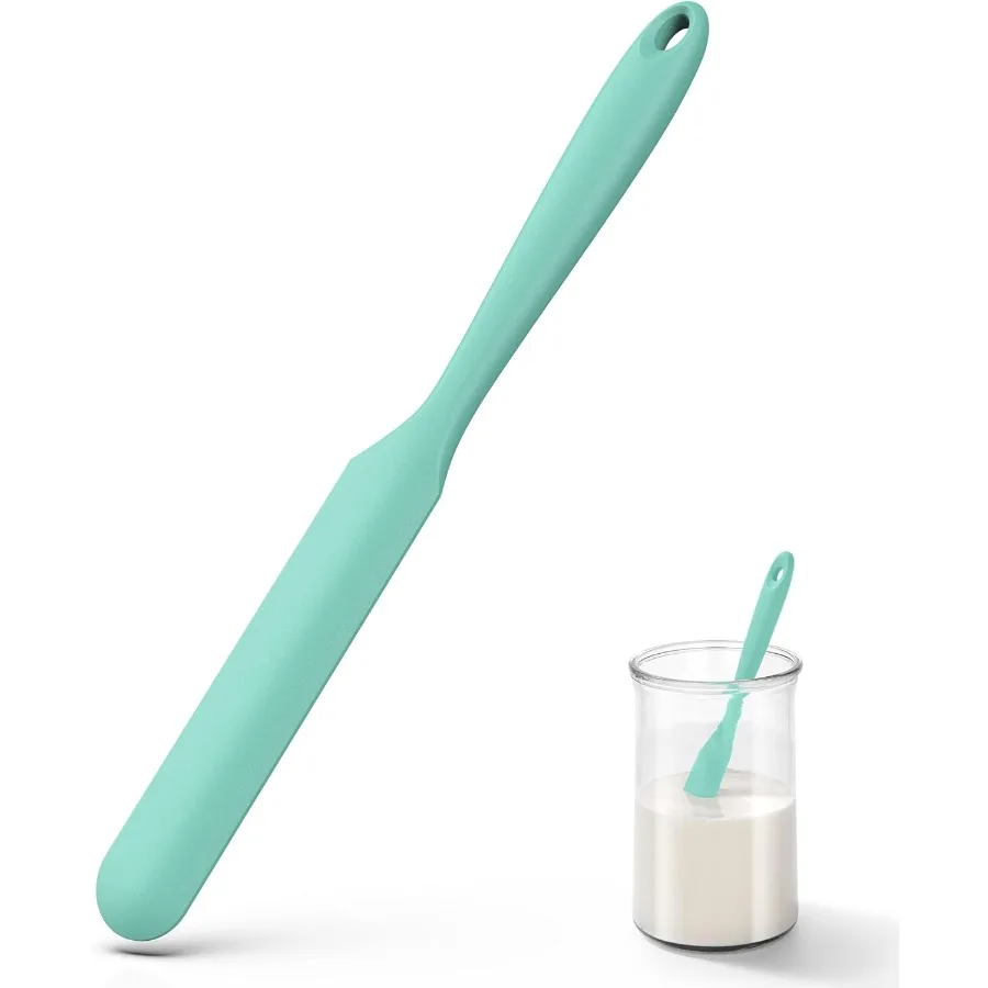 

Инни силиконовая лопаточка для банок: 600 уФ, термостойкая пищевая 10-дюймовая палочка для перемешивания на ударе, бесшовная гибкая арахисовая но