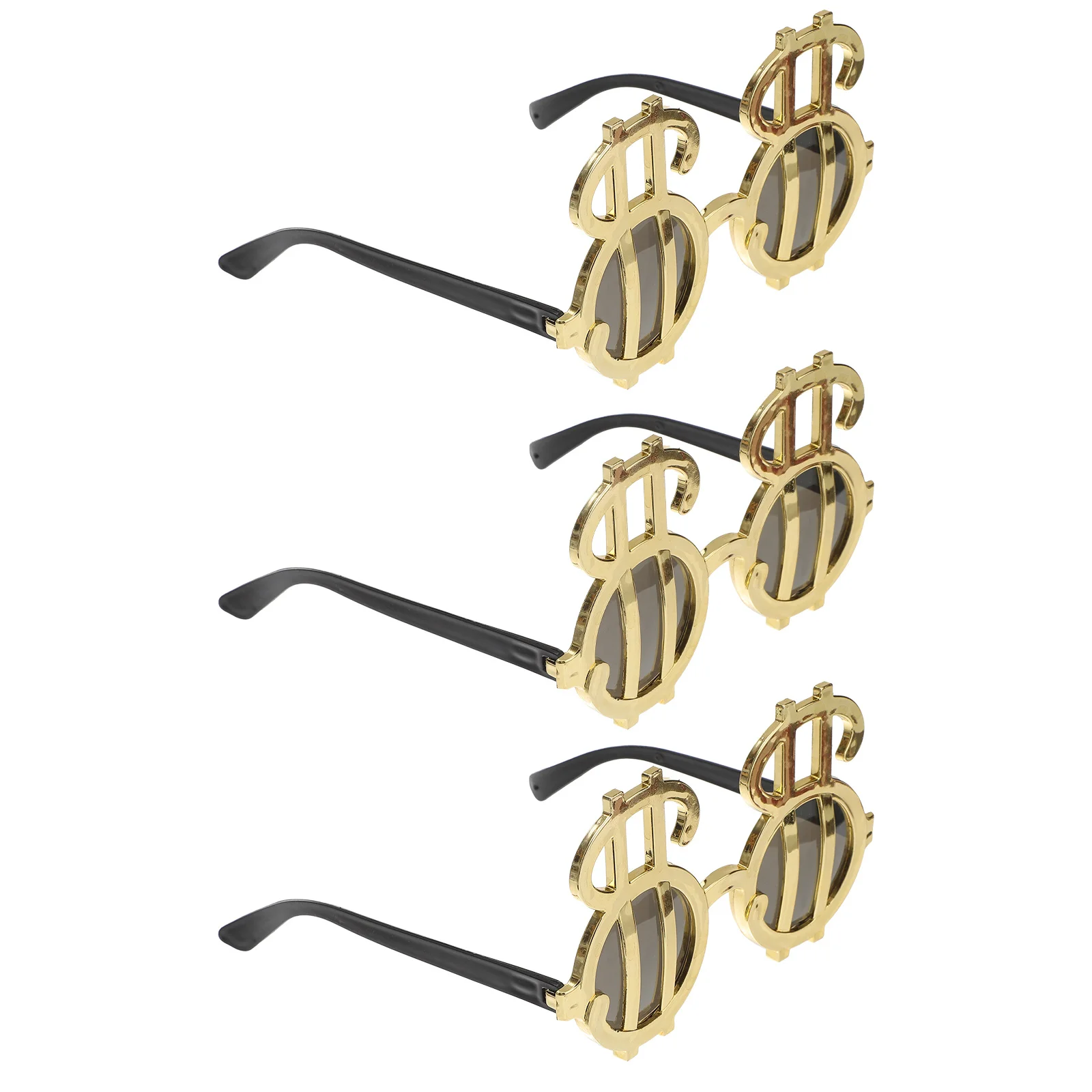 

3Pcs Dollar Sign Glasses Lightweight Funny Eyeglasses for Carnival Festival Party Creative Costume Accessory Funny Spectacles