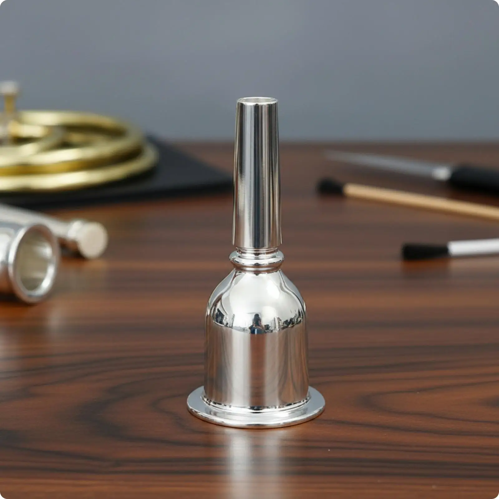 Euphonium Tuba Mouthpiece 4L Euphonium Mouthpiece Large-Shank Brass for Orchestra, Marching Band