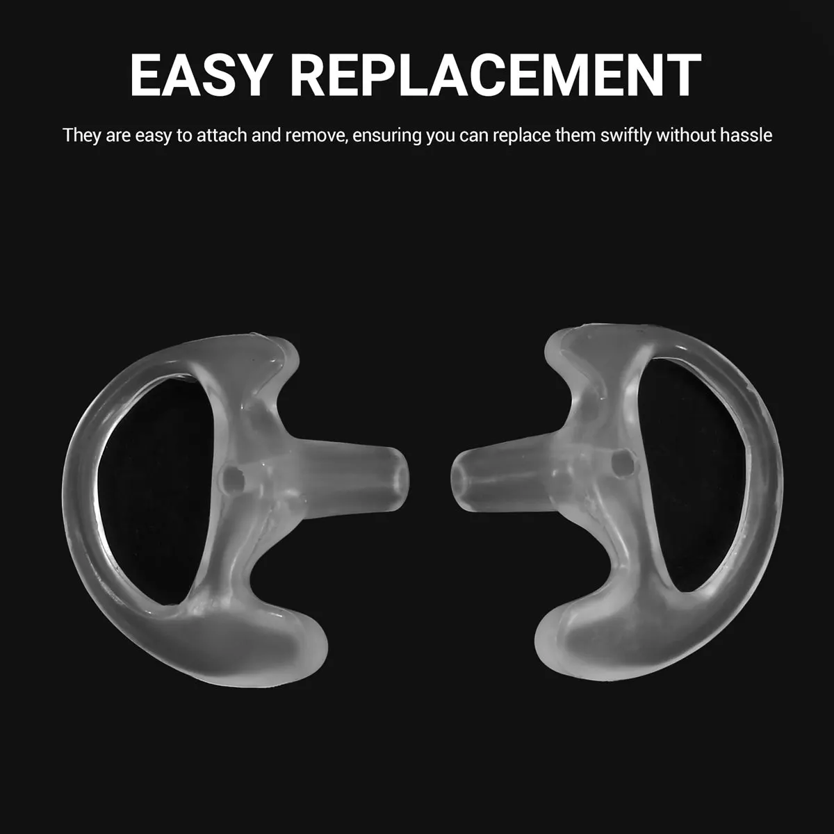

A64I Soft Radio Earmold Replacing Earpiece Insert Acoustic Coil Tube Audio Kits Headphone Accessories L