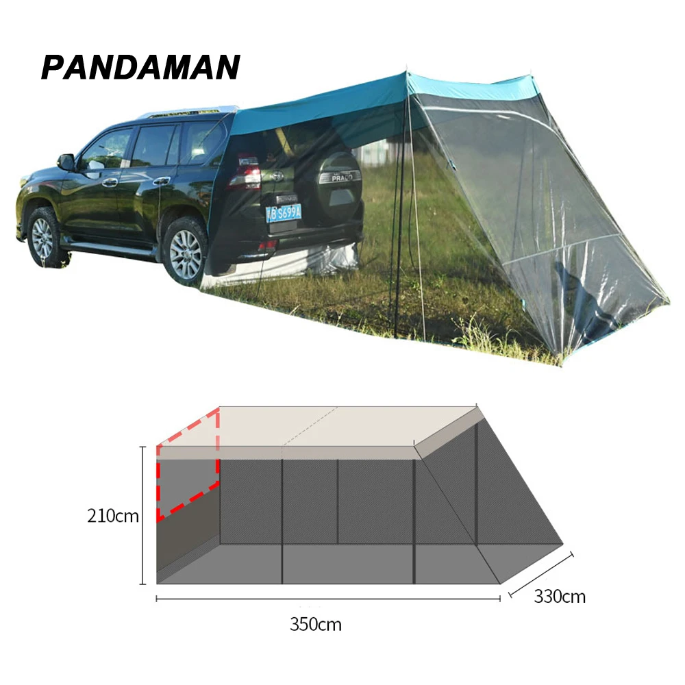 

anti-mosquito Suv Truck Tailgate Tent House Durable Waterproof Foldable Touring Camping Roof Top Car Rear Awning mesh Tent