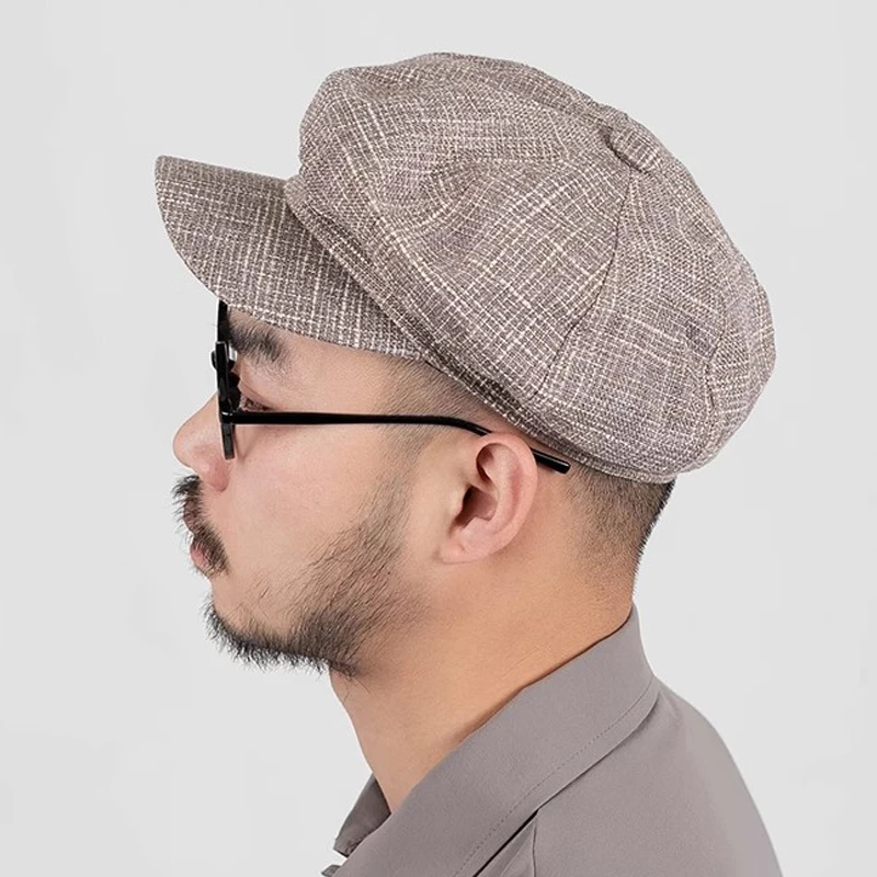 Japan Style Newsboy Cap Baker Boy Hat Flat Caps 8 Panel Peaky Herringbone Gatsby Hat Ivy Irish Cap For Men Women Driving Cap