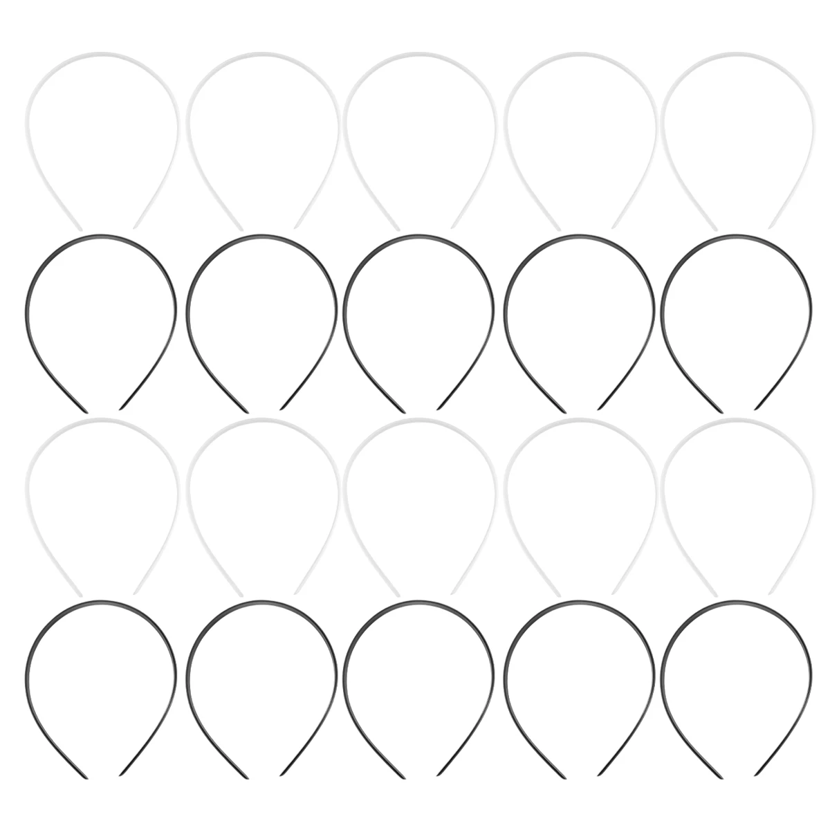 

20pcs Plastic Headbands Unisex For Women Men Long Bangs Face Wash Exercise Durable Stylish Premium Hair Accessories Headband