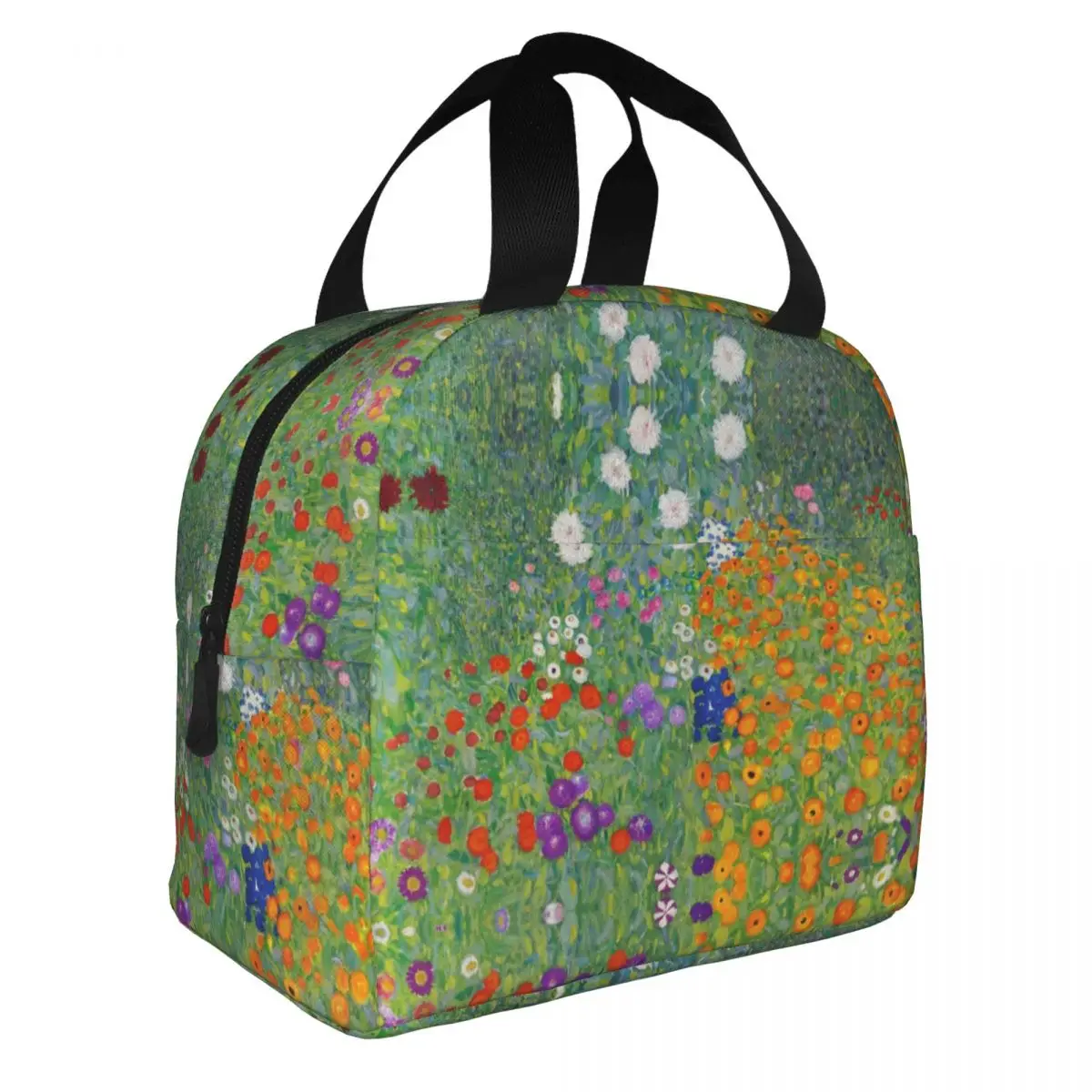 gustav-klimt-flor-jardim-isolado-lancheiras-vincent-van-gogh-reutilizavel-saco-refrigerador-tote-lunch-box-faculdade-viagem-bolsas-de-alimentos