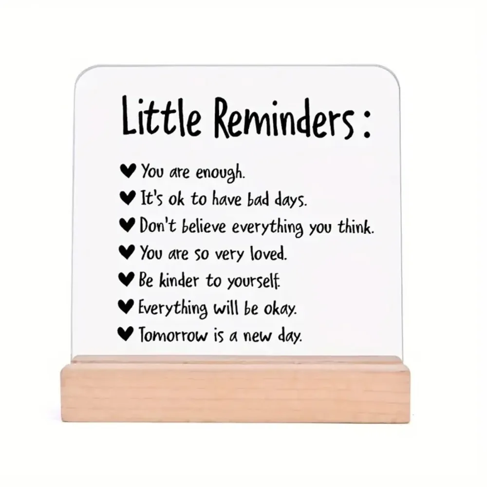 ديكور مكتبي من الأكريليك لتذكير اللغة تحفيزي ثنائي الأبعاد، مناسب للمنزل وغرفة المعيشة والمكتب وهدايا تزيين رف الكتب #6