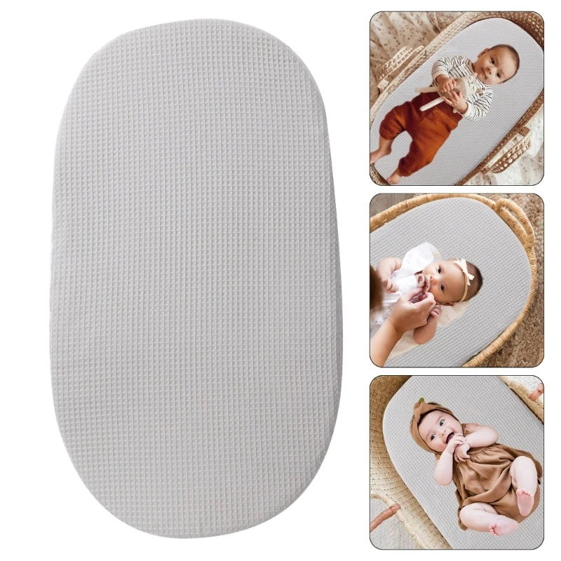 Ademend babylaken effen kleur jongens meisjes kinderwagen hoeslaken verwijderbaar voor rechthoekige ovale matrassen