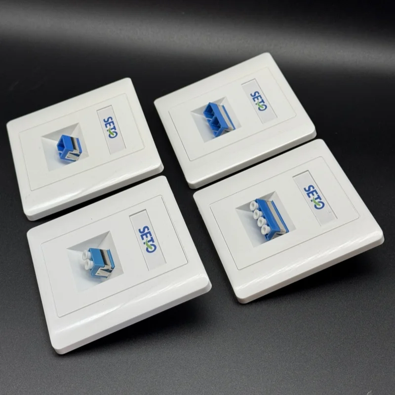 1PCS Type 86 Single and double port LC\SC fiber optic panel network fiber socket two optical fiber socket computer broadband