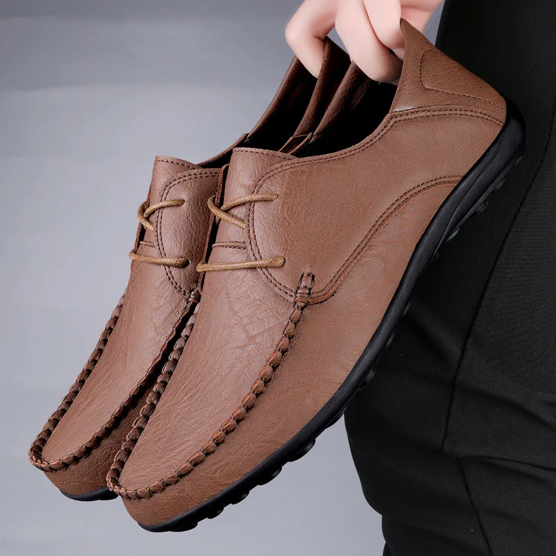

Fashion Classic Men Shoes Flat Bottom Summer Men Loafer Fashion Casual Men's Shoes No-slip New Style Manual Loafer Driving Shoes