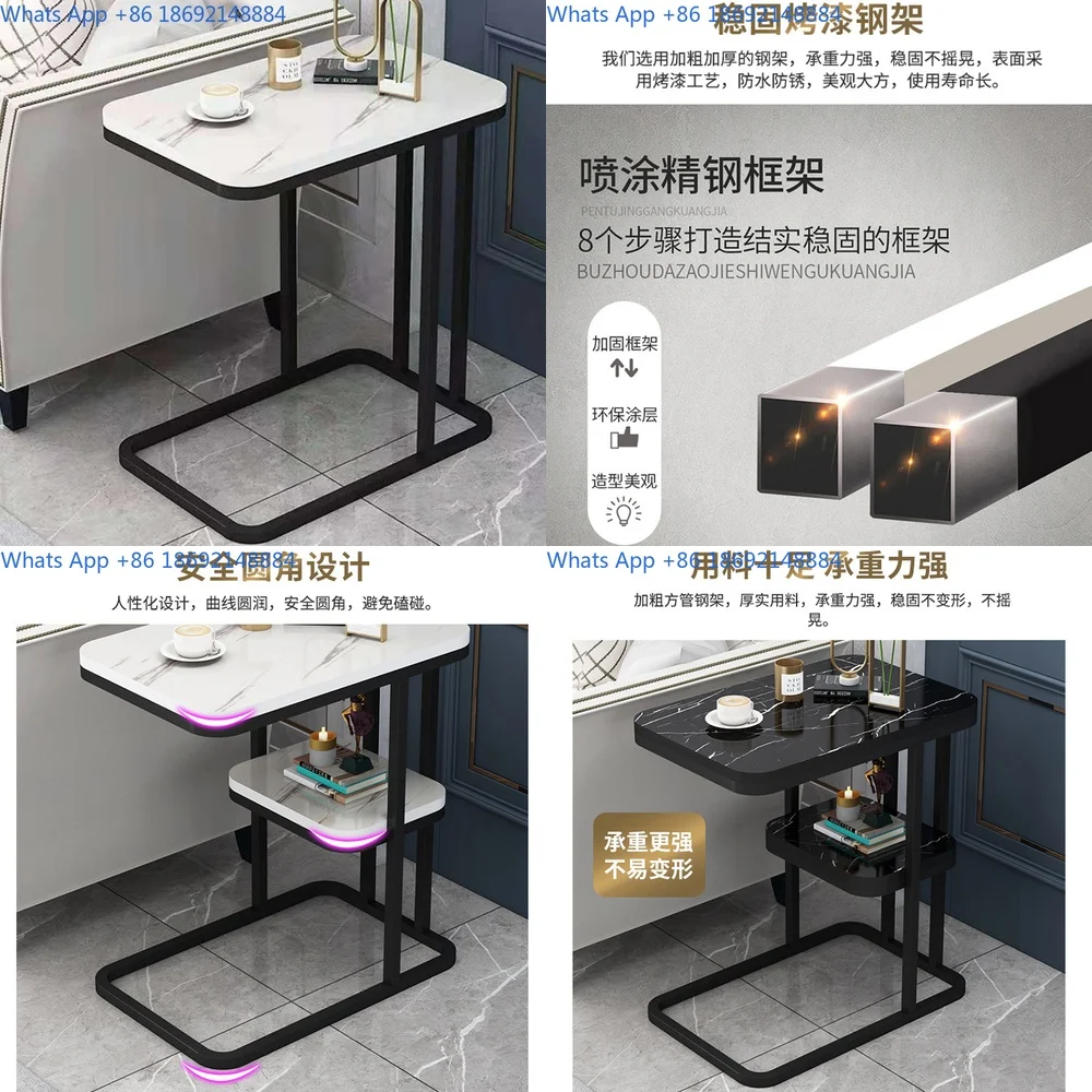 

Mini portable corner table for living room sofa side storage cabinet small end table