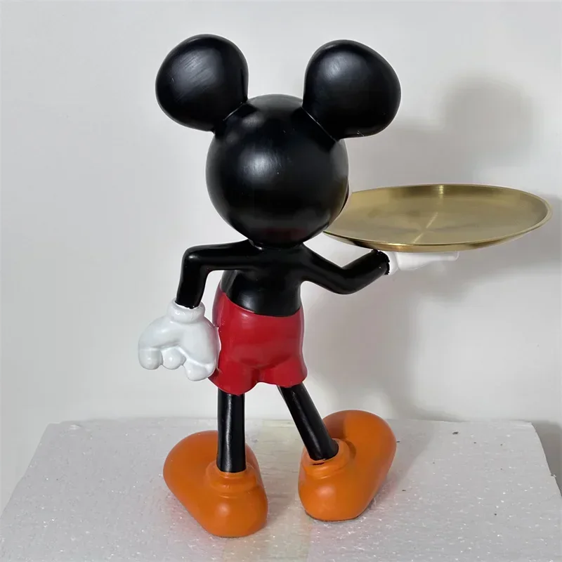 28cm Classics Mickey Mouse Key storage tray Action Figure resin statue Collection model Home decorations Ornaments toy kids gift