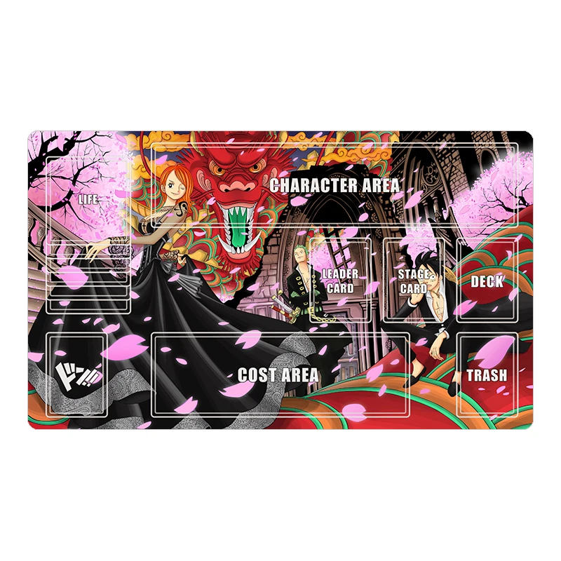 One Piece OPCG Card Pad Nami Robin Luffy Anime Game Characters Self Made 600X350mm Single Player Battle Disk HD Card Mat DIY Toy