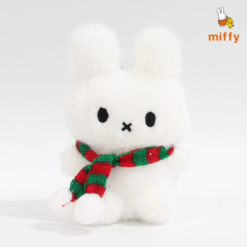 Kawaii Miffy Plüschpuppe, mehrere Stile, kreativer gestreifter Schal, flauschiger Stofftier-Rucksack, kuschelige Anime-Accessoires, perfektes Geschenk