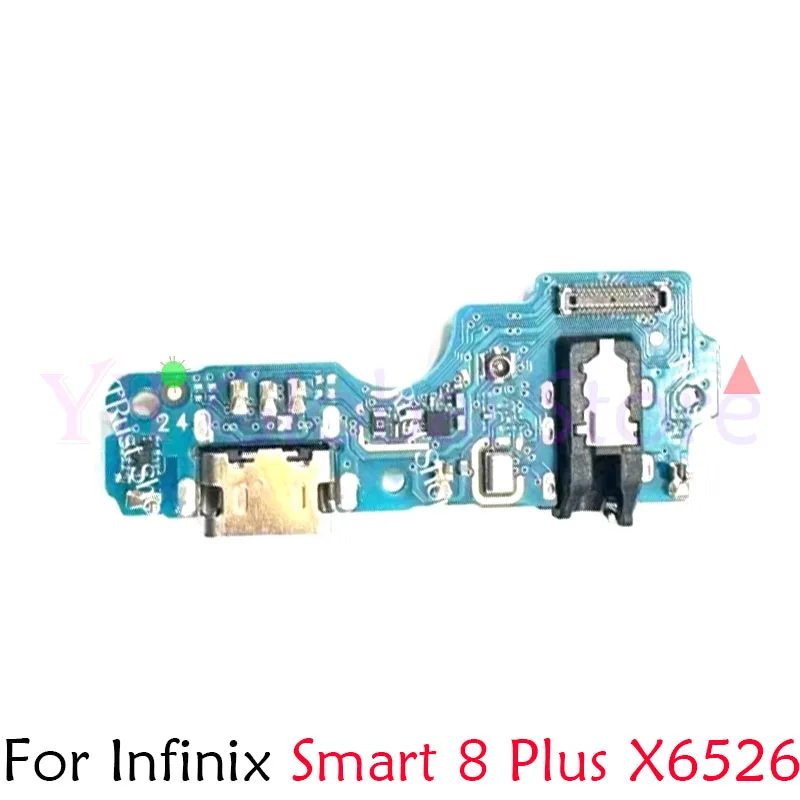 For Infinix Smart 8 Pro Plus X6525 X6525B X6526 USB Charging Board Dock Port Flex Cable Repair Parts