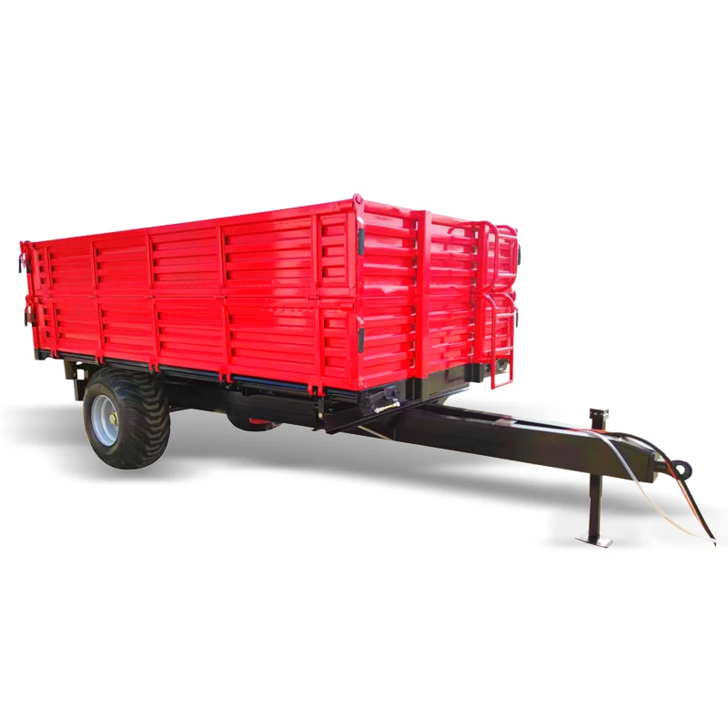 2025 Prezzo di fabbrica Produttore Fornitore 2 ruote con piastra laterale alta Rimorchio agricolo per rimorchio di scarico agricolo