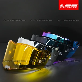 Ls2サンダーモーターサイクルバイザー,透明クローム,赤,追加のシールド,ls2,ff805