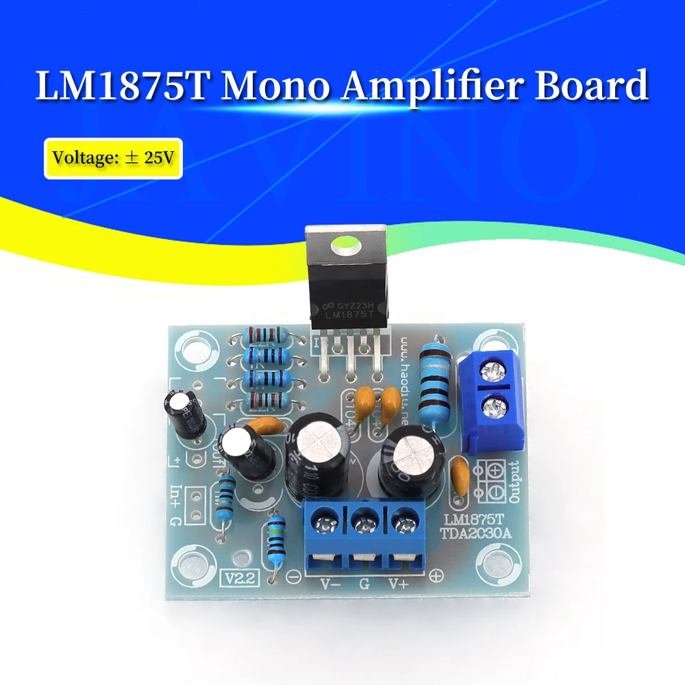 Javino LM1875T Mono Amplifier Board 20W High Temperature Speaker Amplifier Machine Manufacturing DIY Kit PCB Welding Practice