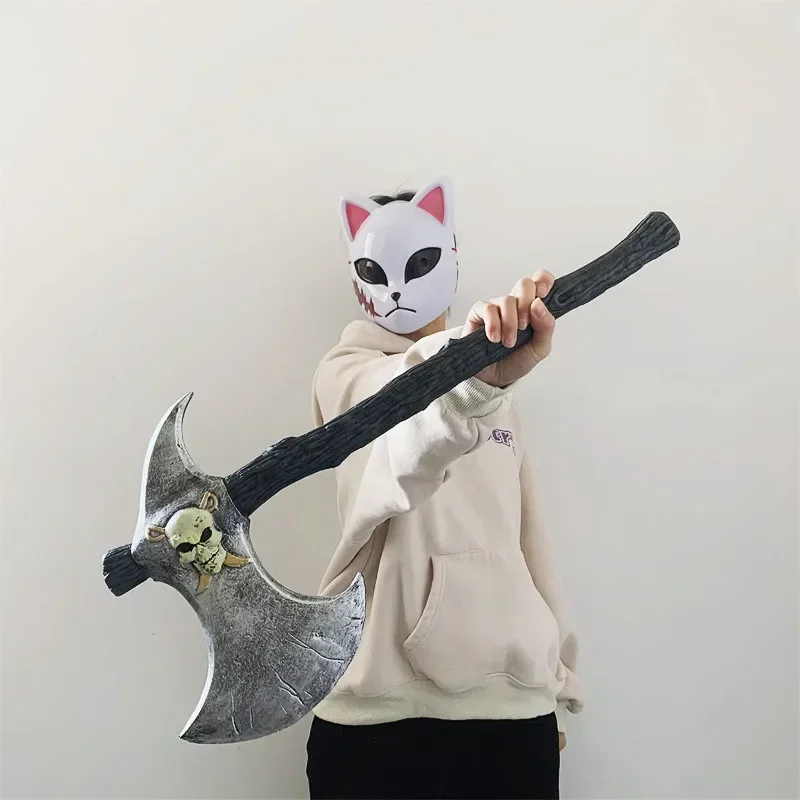 Pirate Skull Knife Captain Axe Warrior Cosplay Chaos Tomahawk Sword Prop Weapon Beast King Sword Rune Safety PU Model Toy