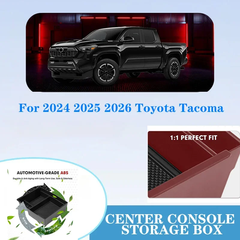 organizador-de-console-central-autorder-para-toyota-tacoma-2024-2025-2026-caixa-de-armazenamento-para-apoio-de-braco-com-bandeja-de-insercao-secundaria-e-compartimento