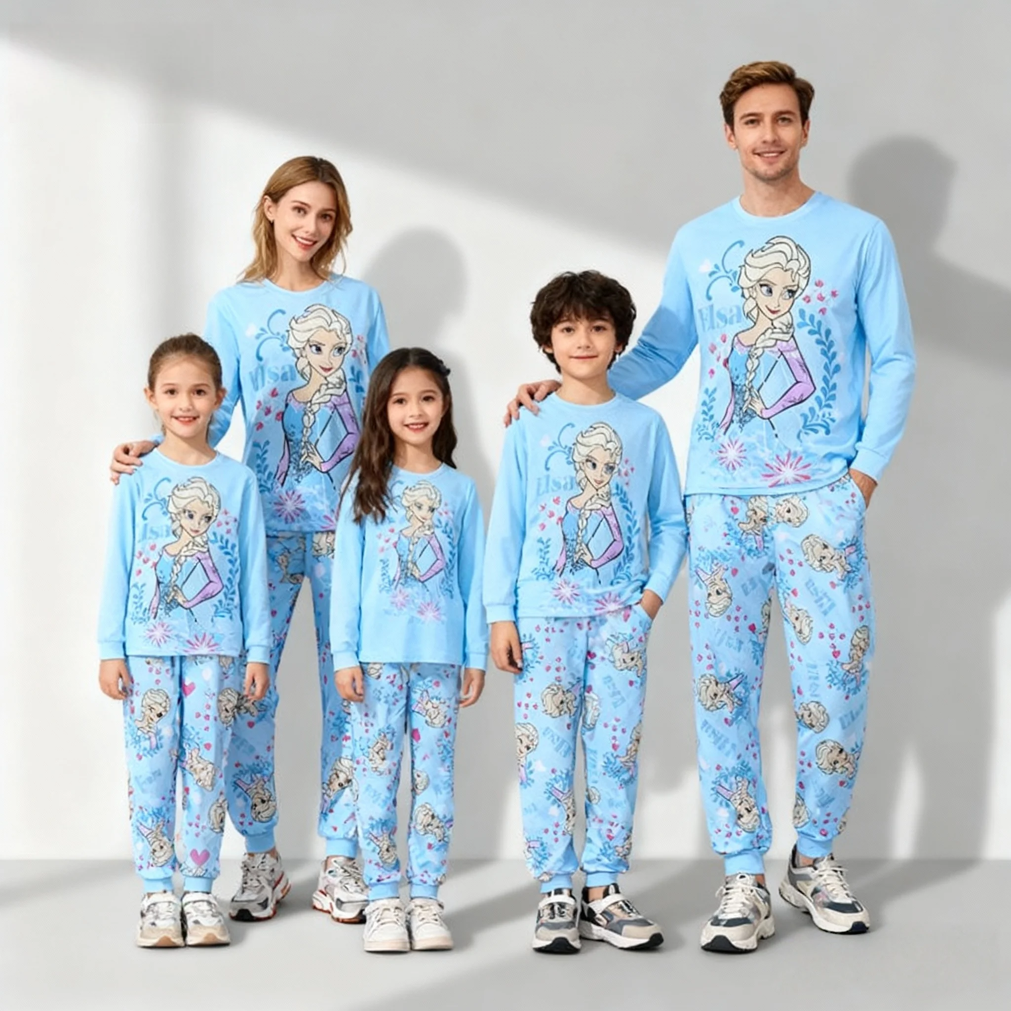 

Осень/зима, серия мультфильмов Диснея, комплект с 3D принтом «Холодное сердце», комплект с капюшоном и круглым вырезом для взрослых и детей, комплект для родителей и детей