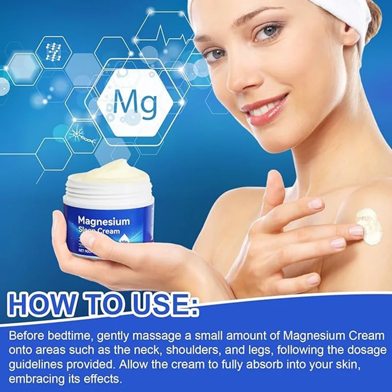 

Увлажняющий и успокаивающий кожу, магниевое масло, уход за телом, способствует сон, крем с магниевым маслом