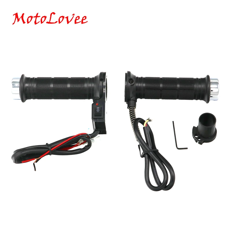 

MotoLovee Universal Motorcycle Heated Grip Handle Bar Motobike Heating Grips 7/8" 22mm Hot Molded Grips Handlebar Warmers 12V