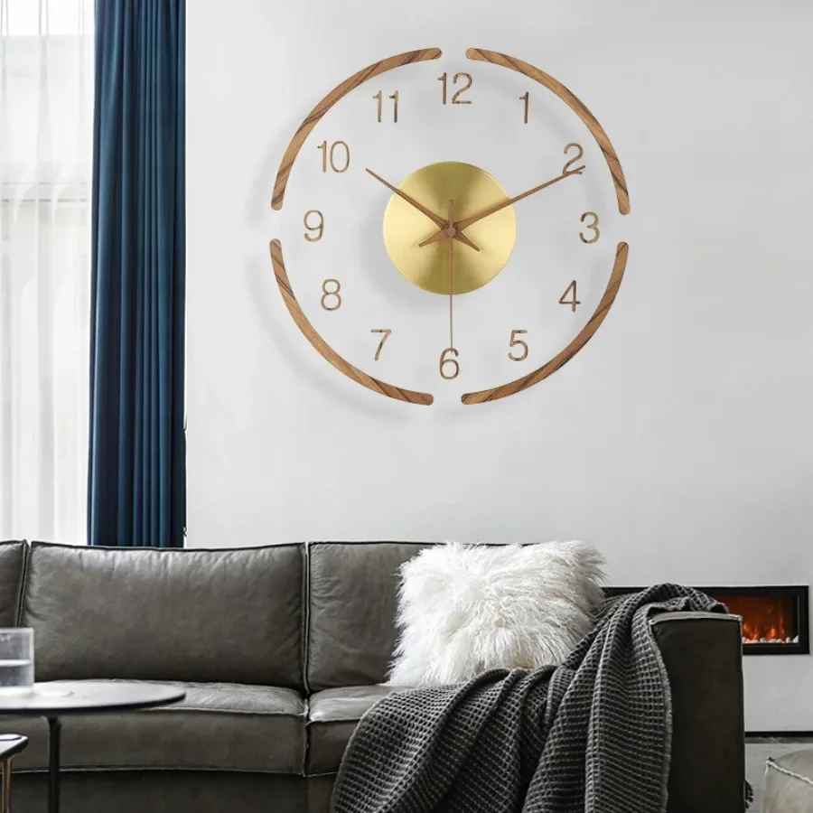 

Gift Hand Wall Clock Decoration Homeelegant Office Round Number Wall Clock Living Room Gold Kitchen Nordic Wandklokhome Decor