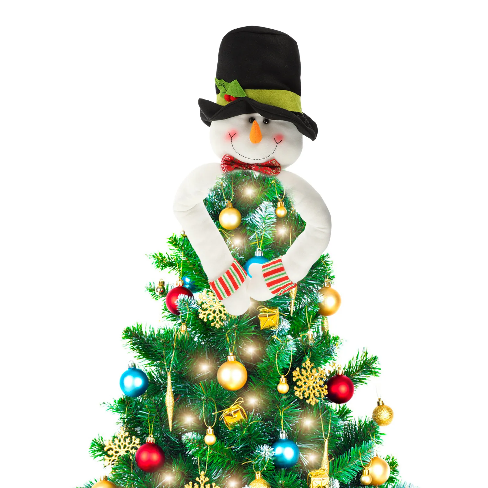 

Christmas Tree Ball Ornaments Top Star Decoration Decorations Statue Pp Cotton