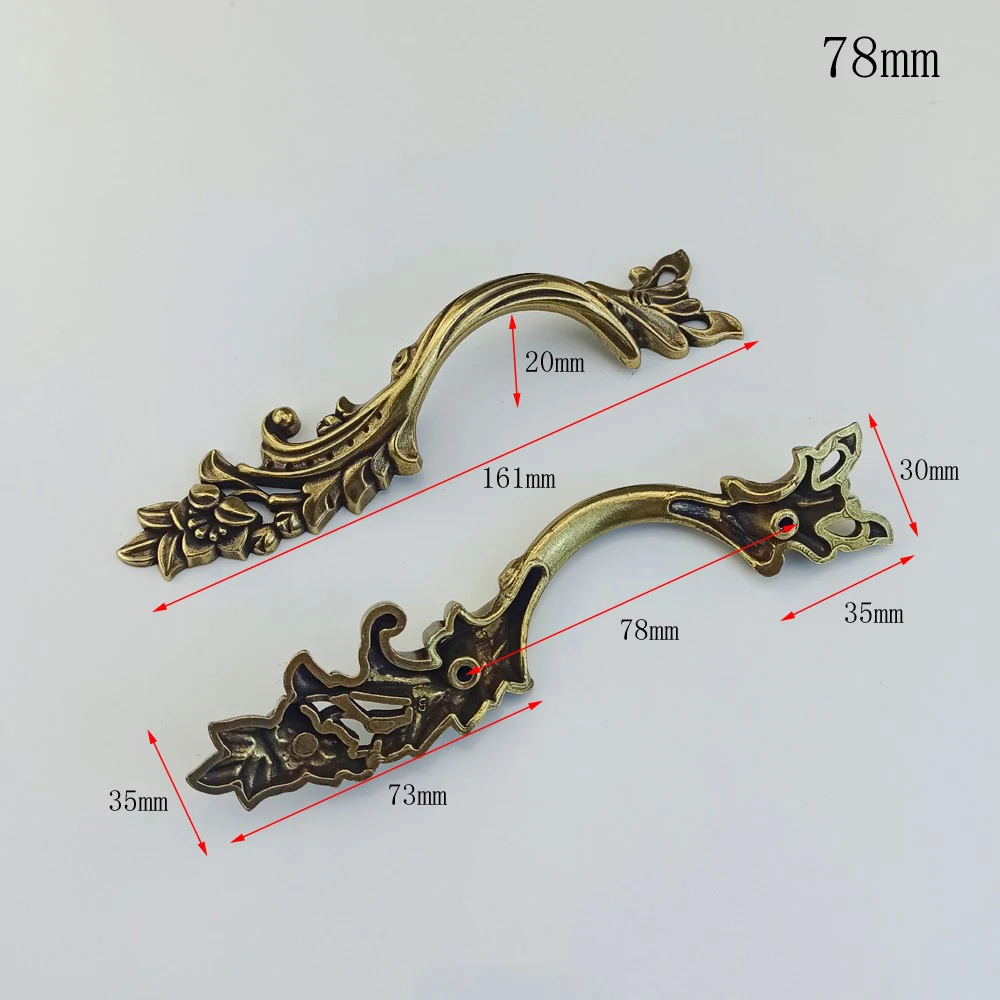 Bronze Flower Handle For Furniture Kitchen Cabinets Door Drawer Knob Silver Handle Dressing Table Wardrobe Handle Cupboard Pulls