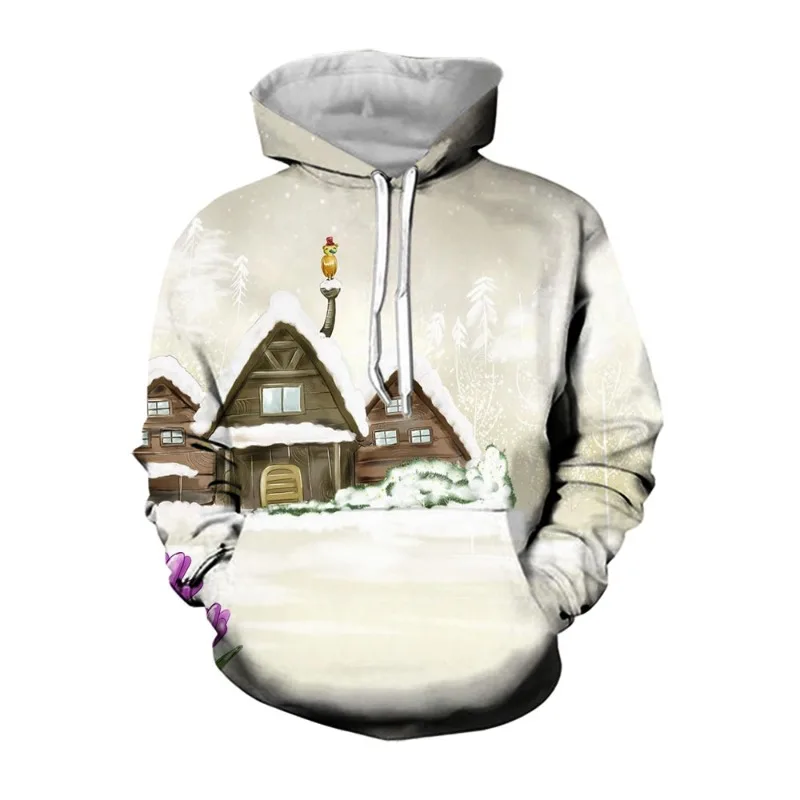 

2024 Autumn/Winter Men's Hoodie 3D Snow Scene Printed Fashion Street Wear Hip Hop Hoodie Long Sleeve Sweatshirt anime hoodie
