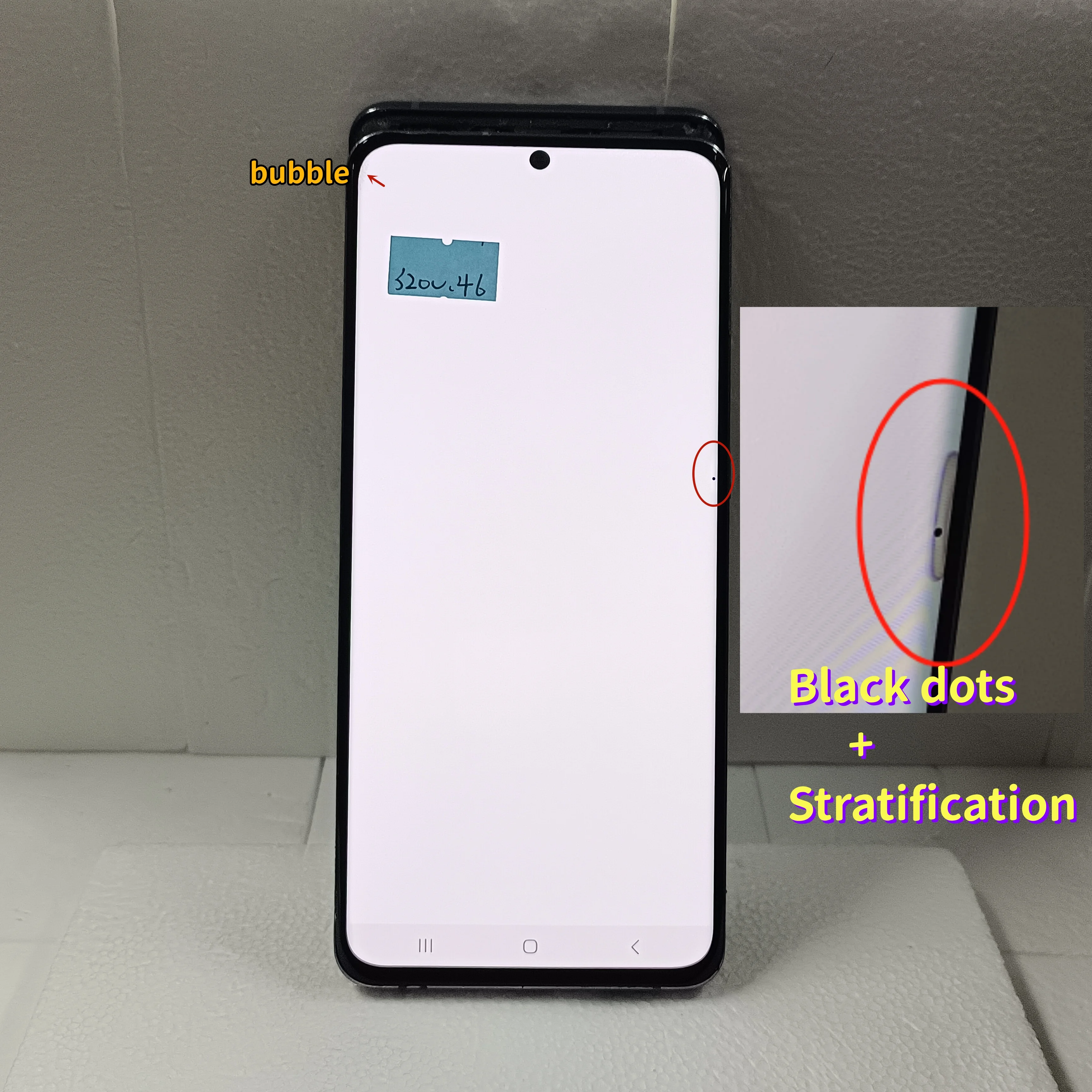 100% Tested For Samsung Galaxy S20 Ultra LCD Display Touch Screen Digitizer Assembly S20ultra G988 G988F LCD, With Burn Shadows