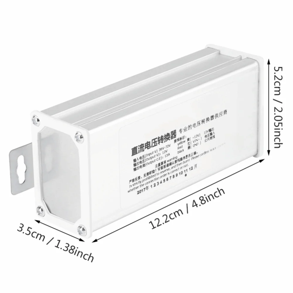 Stable Output 36V-72V To 12V DC to DC Converter 15A 180W Power Regulator Power Supply Module Electric Vehicle