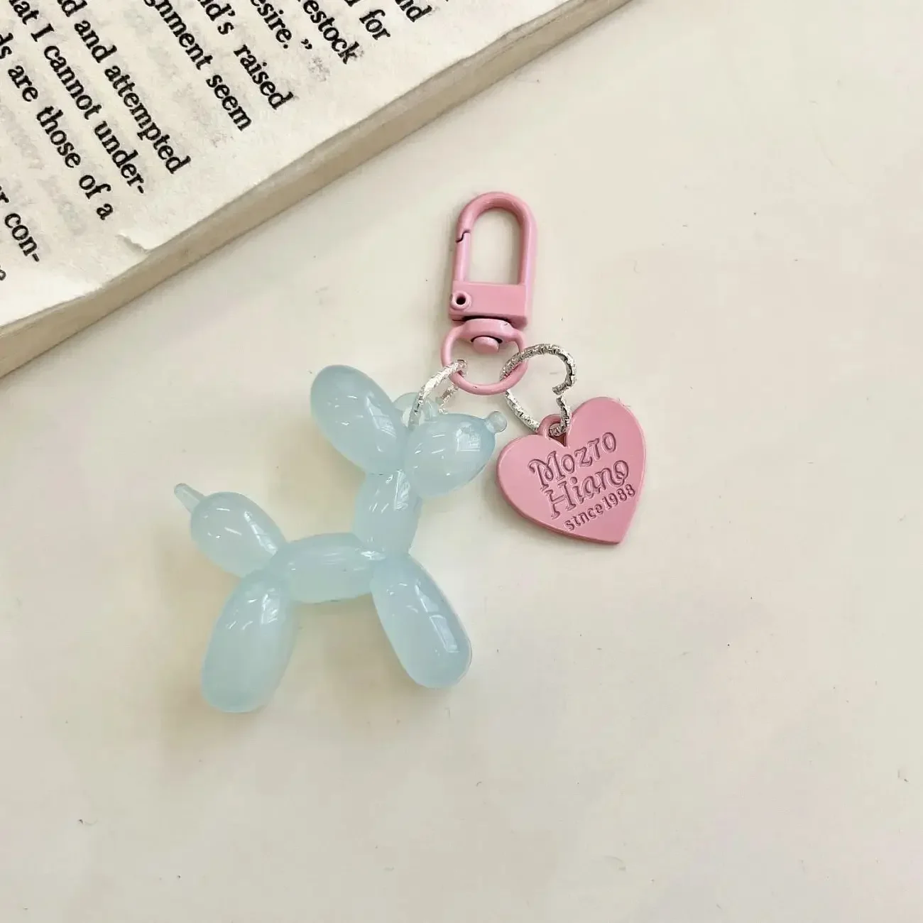 Cartoon Acrylic Balloon Dog Keychains For Women Y2k Bag Pendant Couple Car Keychain Jewelry Gift Decoration Accessories
