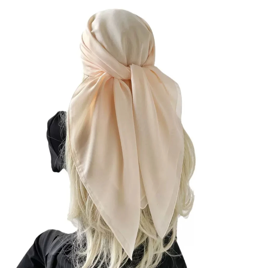 

High quality Middle Eastern solid color Turkish yarn large square scarf spring new silk scarf female Muslim headscarf scarf whol