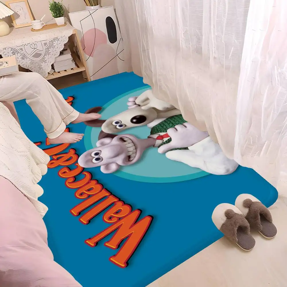 Cartoon W-Wallace and G-Gromit Floor Mat Rectangle Anti-slip Home Soft Badmat Front Door Indoor Outdoor Mat Modern Home Decor