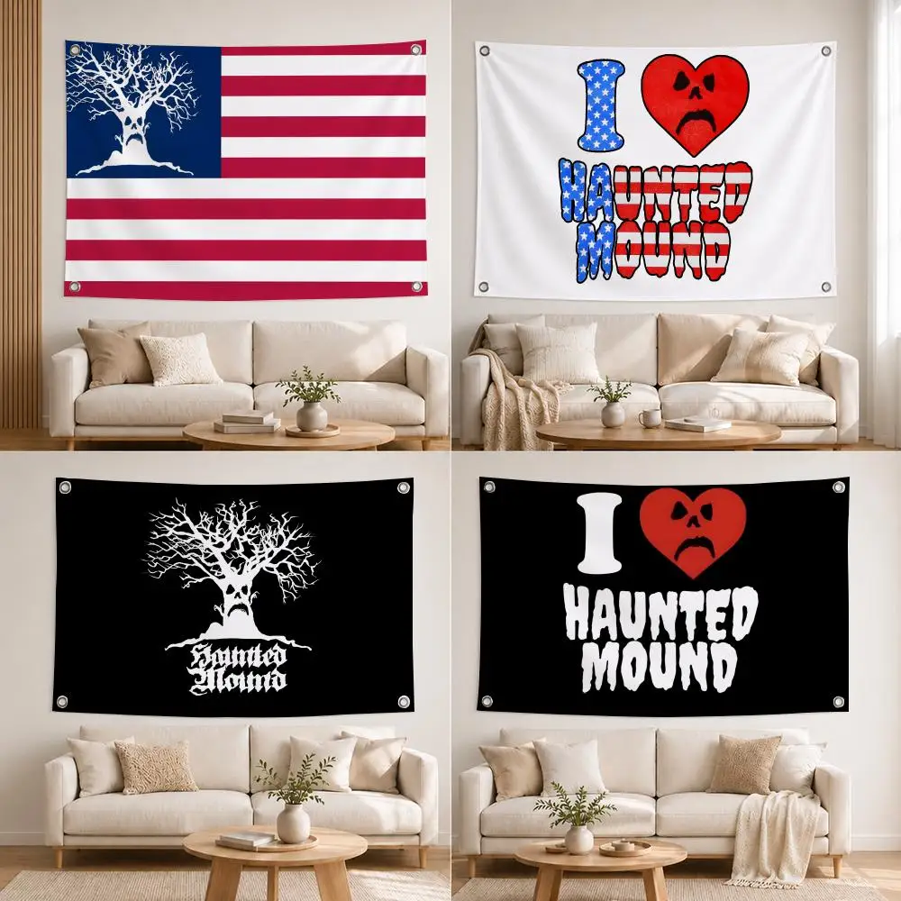 Sematary Haunted Mound Harold The Tree Flags Home Yard & Garden Decor Banner - Indoor Outdoor Wall Hanging Flag