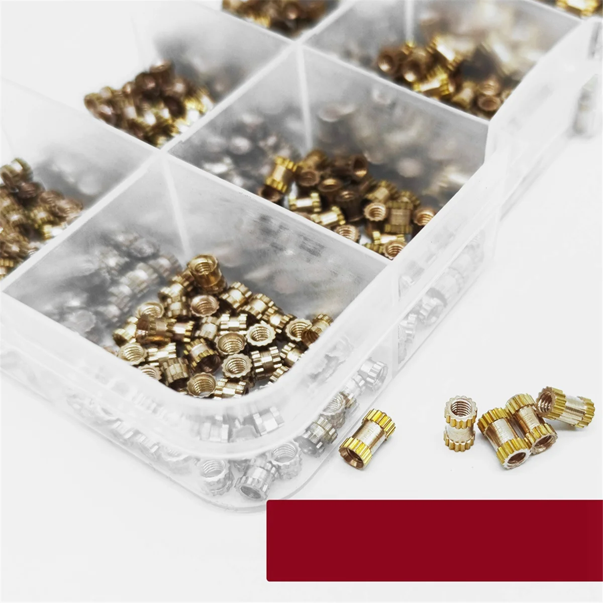 520pcs M2 M2.5 M3 Metric Female Thread Knurled Brass Threaded Insert Embedded Nuts Assortment KitJAS