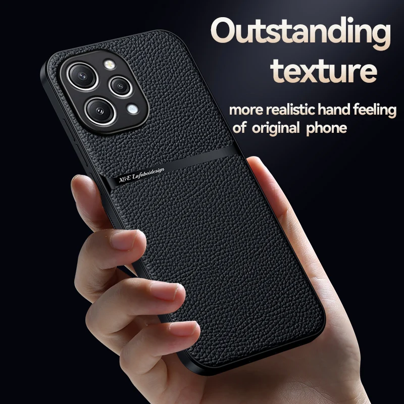 For Xiaomi Redmi 12 4G Case Car Magnetic Holder Phone Cases For Redmi 12 Redme12 6.79\