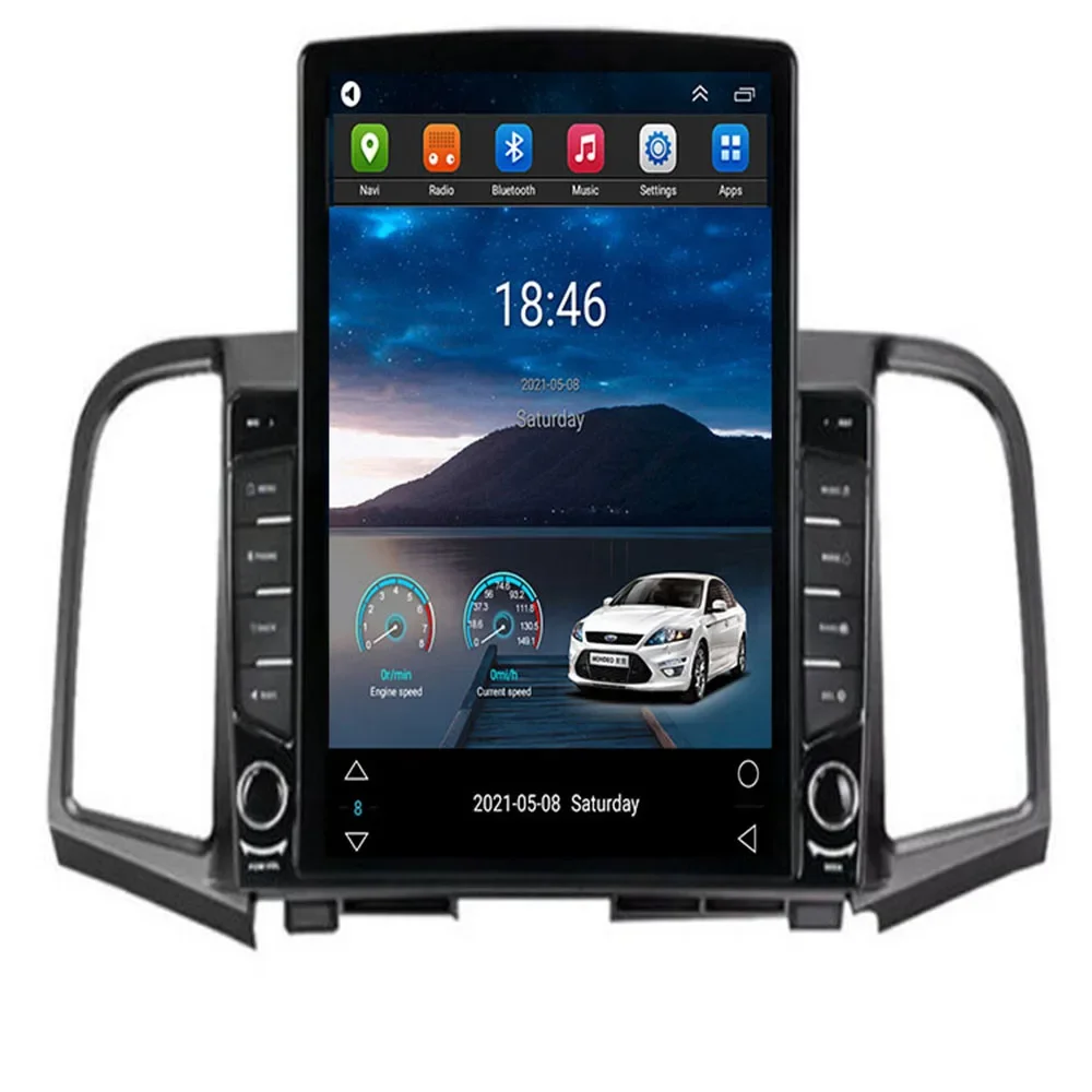 

9,7-дюймовый автомобильный плеер для Toyota Venza 2008-2030 Carplay Tesla Android Auto Style Вертикальный мультимедийный видеорадио GPS Стерео головное устройство