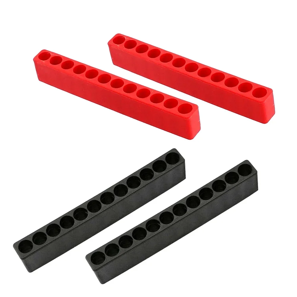 Screwdriver Storage Bit Holder Holder 4pcs Black Red Hexagonal Shank Plastic Screwdriver Bit Holder Hand Tools