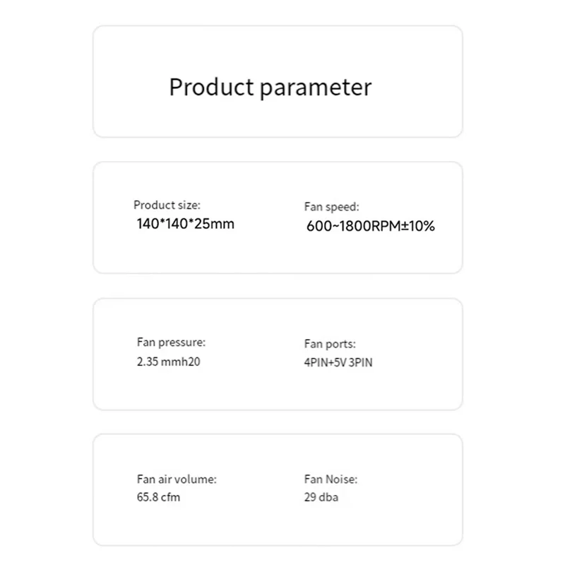 أداء مستقر-حافظة PC مروحة على شكل نجمة 140 مم ARGB مروحة 5 فولت 3Pin ARGB مرآة دورية تأثير الضوء Lian PWM 650 إلى 1800 دورة في الدقيقة Coo